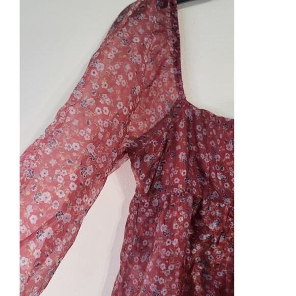 Altar'd State Dress Womens Small Janey Dress Puff Sleeves Whimsical Boho NWT - Picture 3 of 11